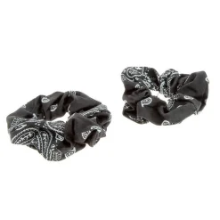 Lot de 2 chouchou bandana Noir