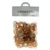Mini élastiques silicone marrons