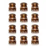 Mini pinces croco marrons 1cm
