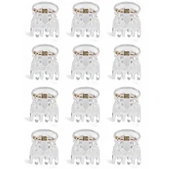 Mini pinces croco transparents 1cm