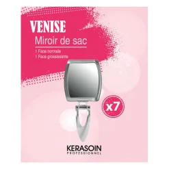 Miroir de sac double face grossissant x 7 Venise