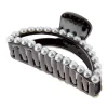 Pince croco à perles demi-lune