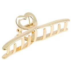 Pince croco coeur doré