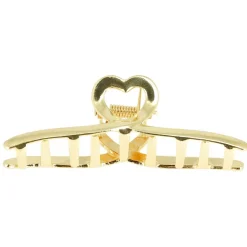 Pince croco coeur doré