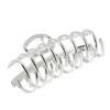 Pince croco métallique argent
