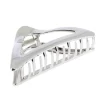 Pince croco métallique triangulaire argenté
