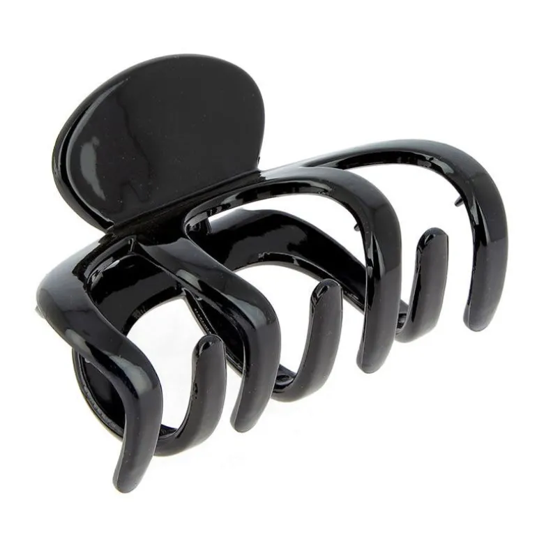 Pince croco plastique large noire