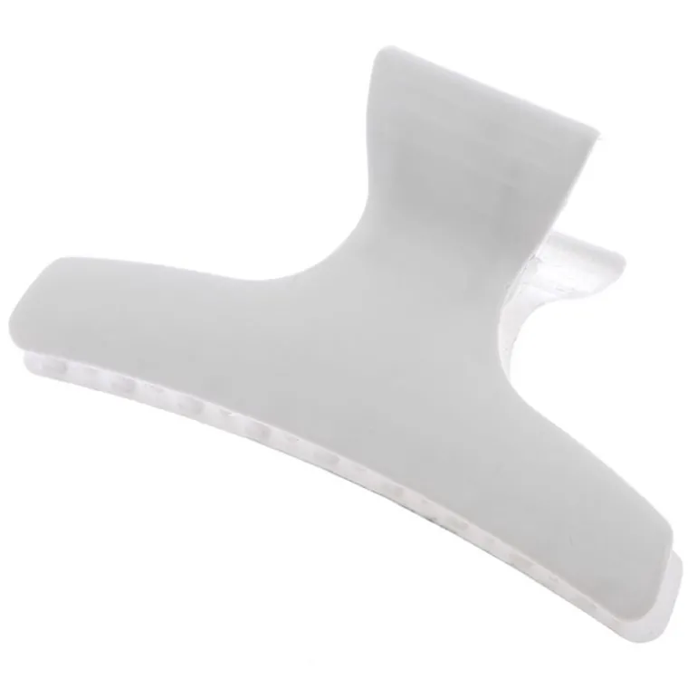 Pince croco simple blanche 9.5cm