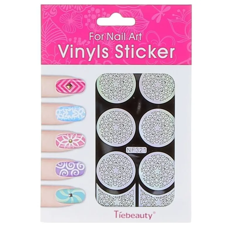 Pochoir vinyl étoile pour ongles