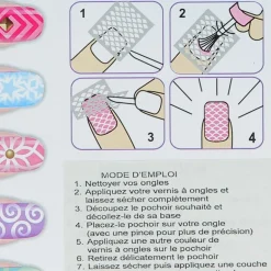 Pochoir vinyl étoile pour ongles