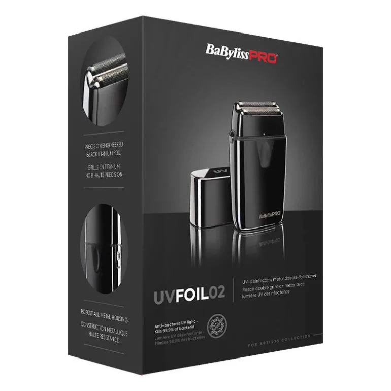 Rasoir double grille avec lumière désinfectante UVFOIL02