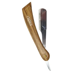 Rasoir manche en bois naturel à lame interchangeable O'Barber