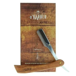 Rasoir manche en bois naturel à lame interchangeable O'Barber