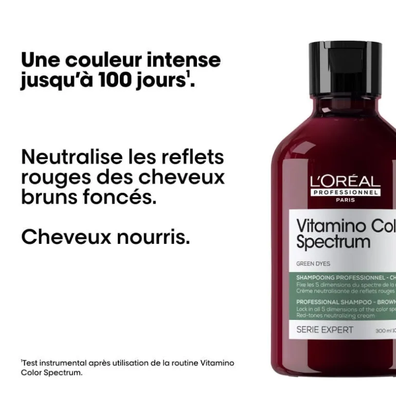Rituel neutralisant Vitamino Color Spectrum cheveux bruns, anti-rouge