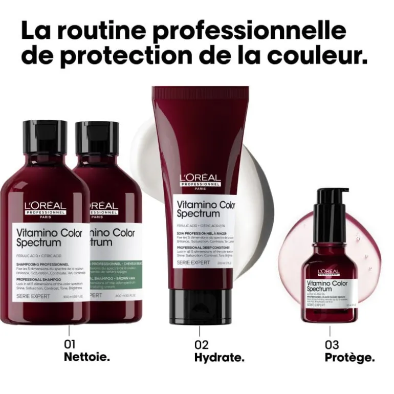 Rituel neutralisant Vitamino Color Spectrum cheveux bruns, anti-rouge