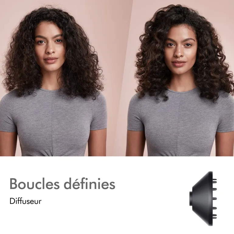 Sèche-cheveux Supersonic cheveux bouclés frisés