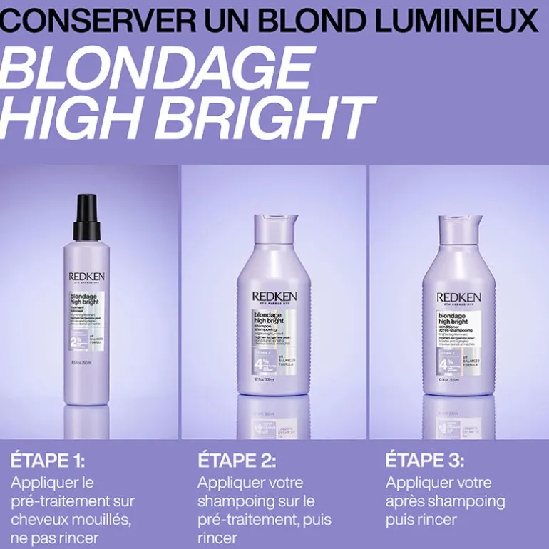 Shampooing illuminant pour cheveux blonds Blondage High Bright