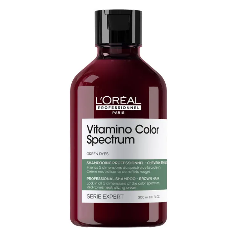 Shampooing neutralisant Vitamino Color Spectrum vert, anti-rouge