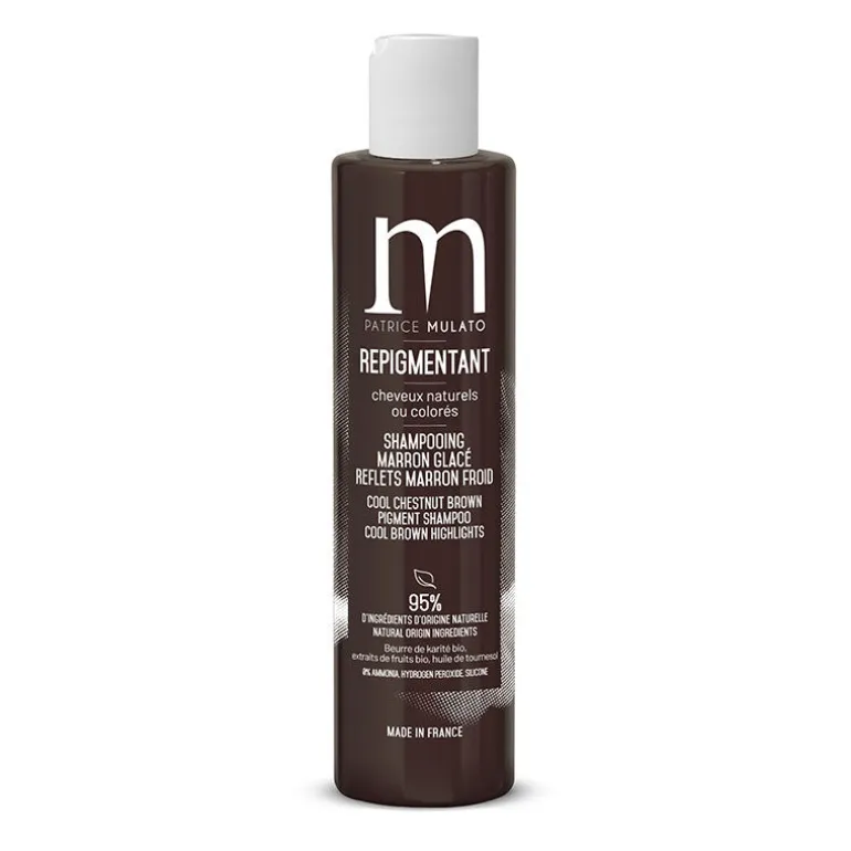 Shampooing repigmentant cheveux naturels ou colorés marron glacé