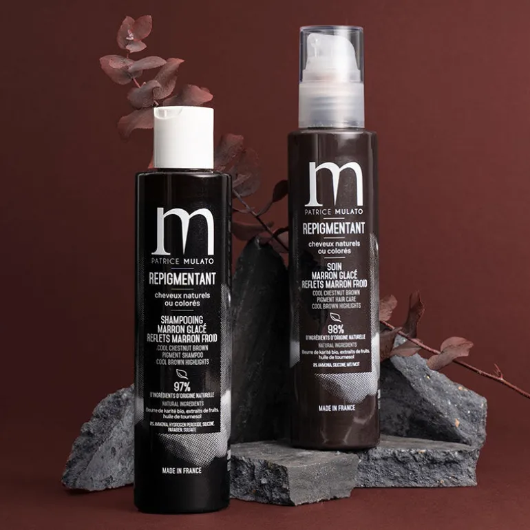 Shampooing repigmentant cheveux naturels ou colorés marron glacé