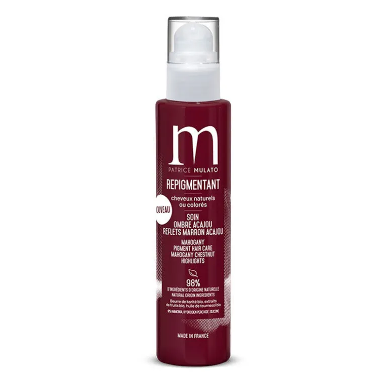 Soin repigmentant cheveux naturels ou colorés ombre acajou