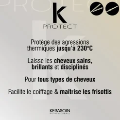 Thermo-protecteur à la kératine pour fer à lisser ou boucler K Protect