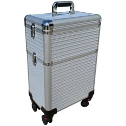 Valise 2 étages argenté