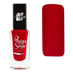 Vernis à ongles stamping Peggy sage rouge