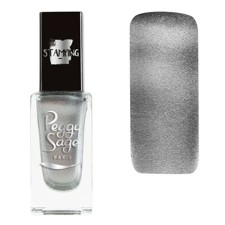 Vernis à ongles stamping Peggy sage silver