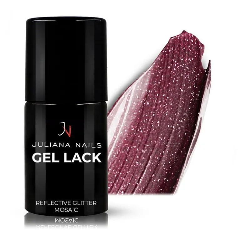 Vernis semi-permanent Gel Lack glitter mosaic