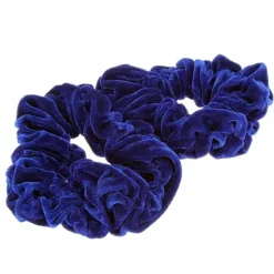 2 Chouchous velours XXL bleu