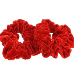 2 Chouchous velours XXL rouge