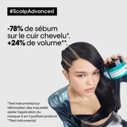 Argile 2-en-1 purifiante anti-gras Scalp Advanced 500ml