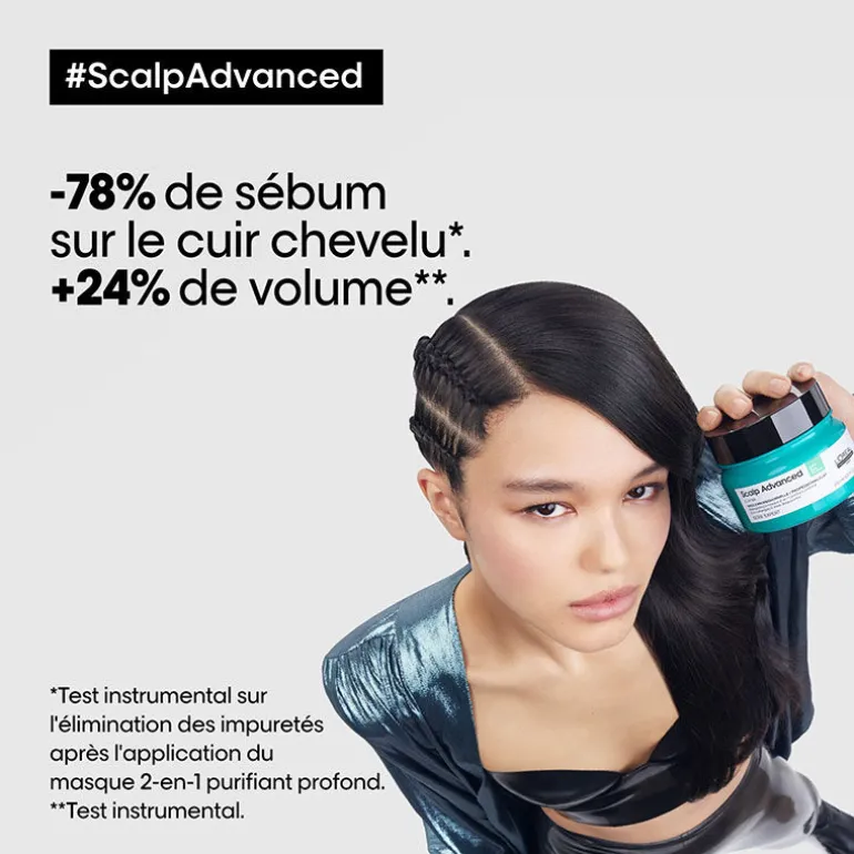 Argile 2-en-1 purifiante anti-gras Scalp Advanced 500ml