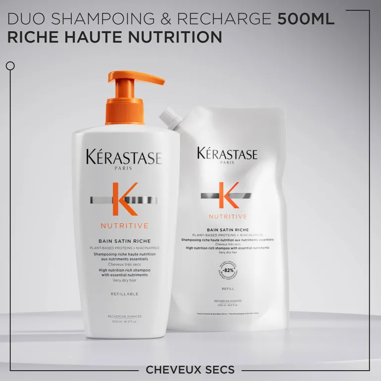 Bain satin riche Nutritive 500 ml rechargeable