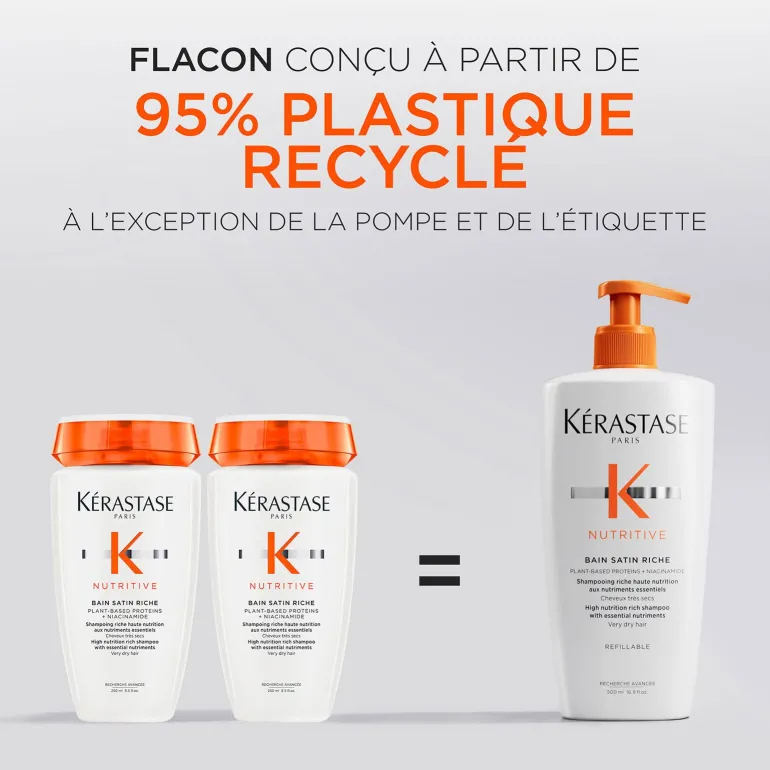 Bain satin riche Nutritive 500 ml rechargeable
