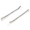 Barrettes argentées à strass 1 rangée