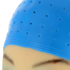 Bonnet à mèches bleu avec crochet