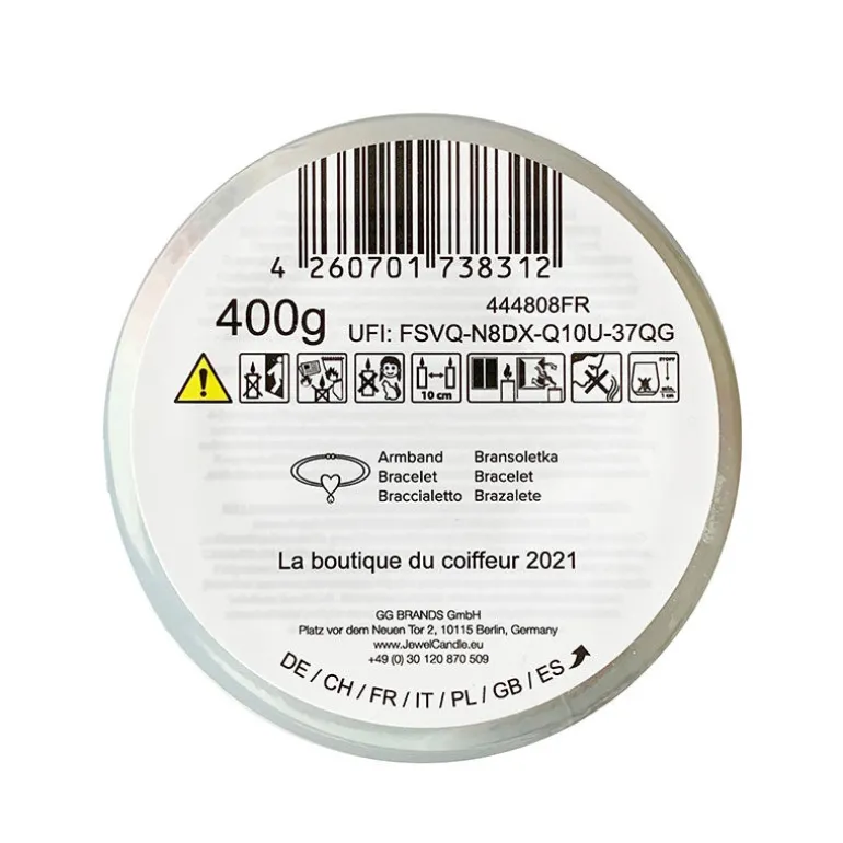 Bougie collab Jewel Candle et La Boutique du Coiffeur Édition Limitée