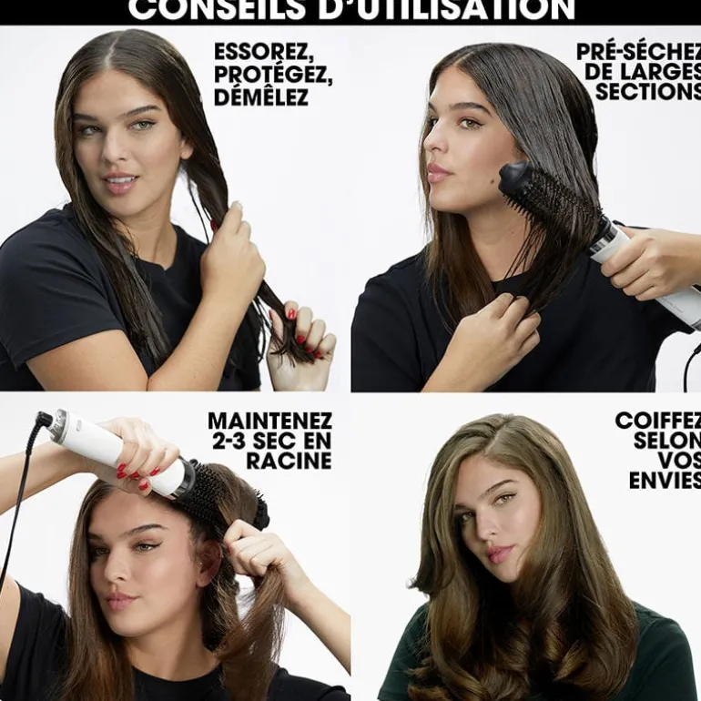Brosse soufflante 2-en-1 Duet Blowdry noir