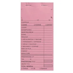 Carnet de caisse avec numéro