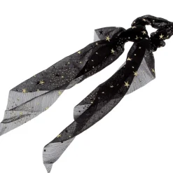 Chouchou foulard étoilé noir