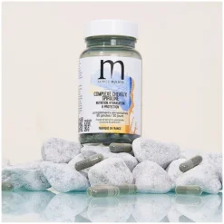 Complément alimentaire complexe spiruline cheveux secs cure 30 jours