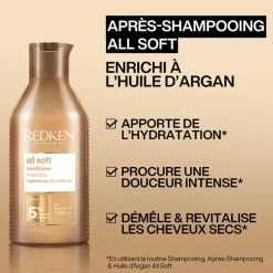 Conditioner hydratant pour cheveux secs et sensibilisés All Soft