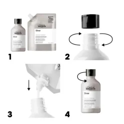 Duo recharge déjaunissant Silver + shampooing 500ml