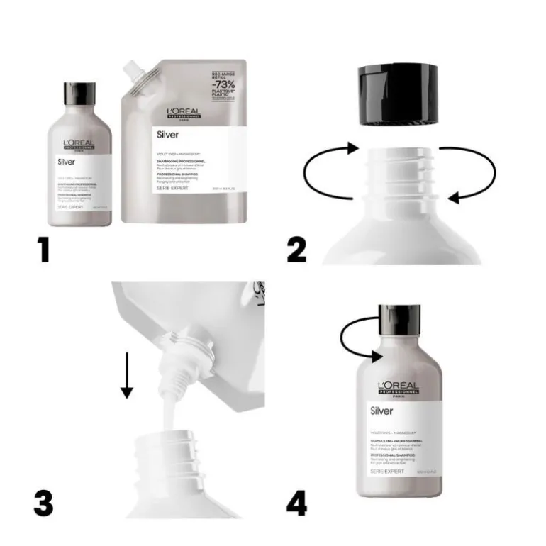 Duo recharge déjaunissant Silver + shampooing 300ml