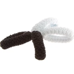 Elastiques larges en mousse noir et blanc