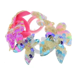 Elastiques mousse motifs sequins papillon