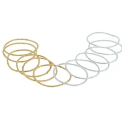 Elastiques pailletés fins or et argent