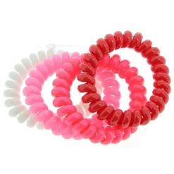 Elastiques scoubidou 4 couleurs roses et blanc